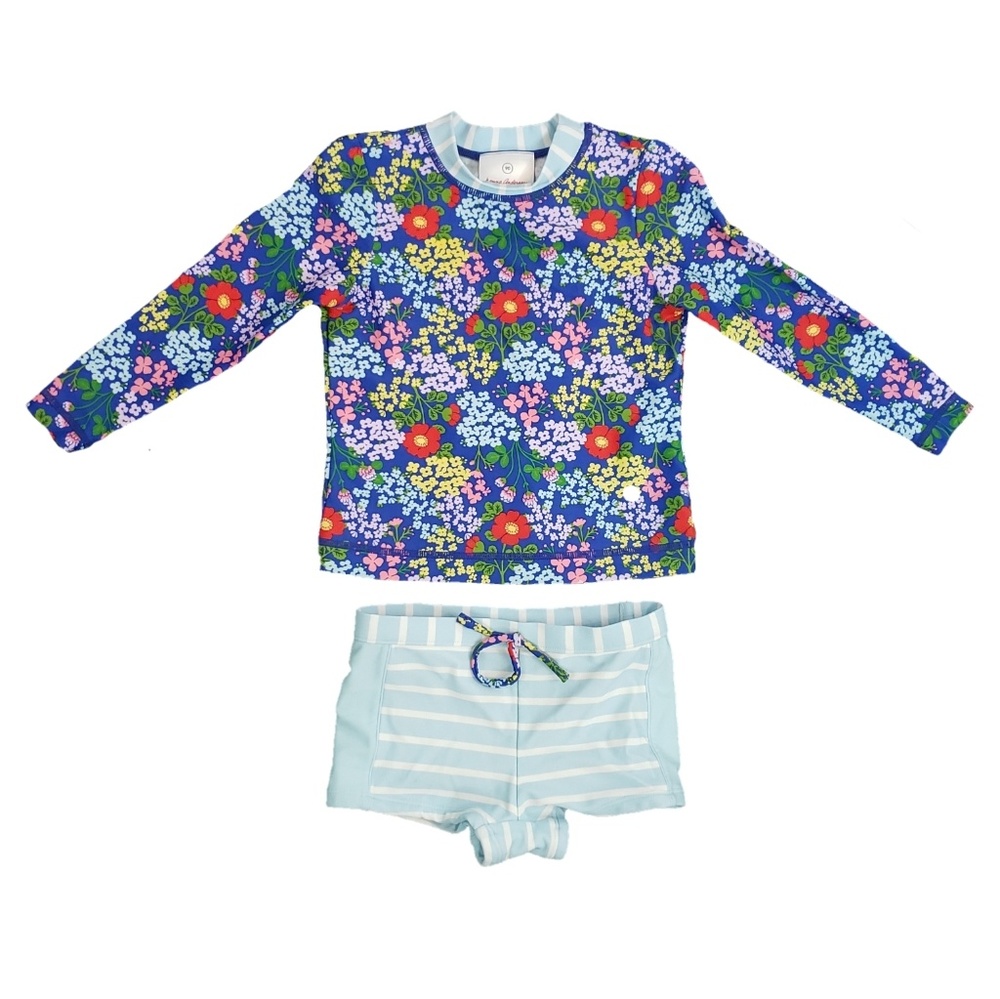 Hanna Andersson Rashguard Swim Suit 2-Piece 90 3T